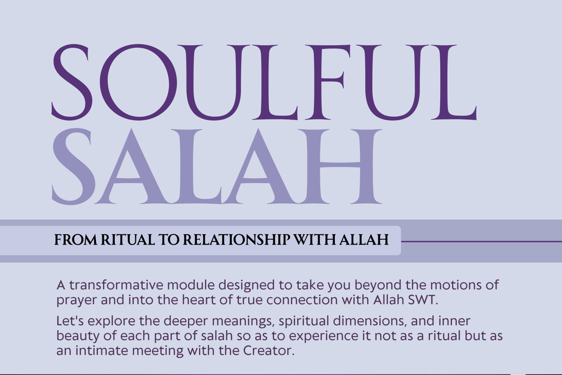 Soulful Salah Module